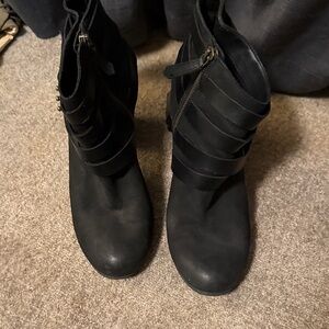 BP Black Strappy Ankle Booties